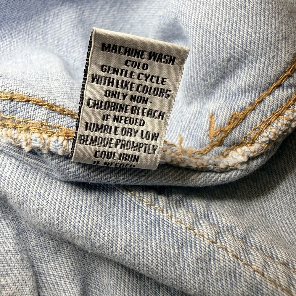 RSQ Women's High Rise Cargo Wide Leg Denim Jeans Light Wash 90s Y2K Baggy Sz 29 - Picture 6 of 6